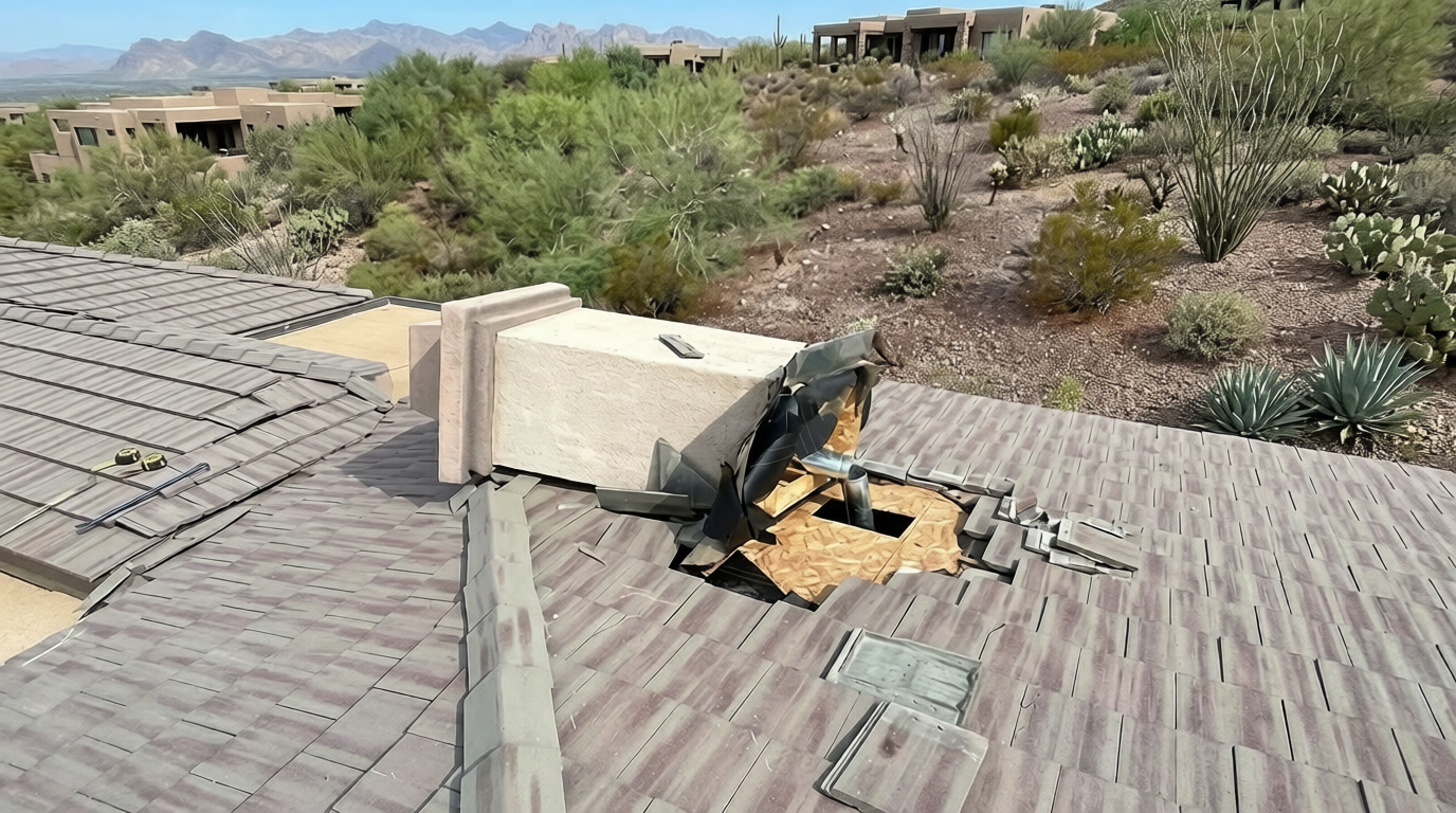 Roof sealing detail work