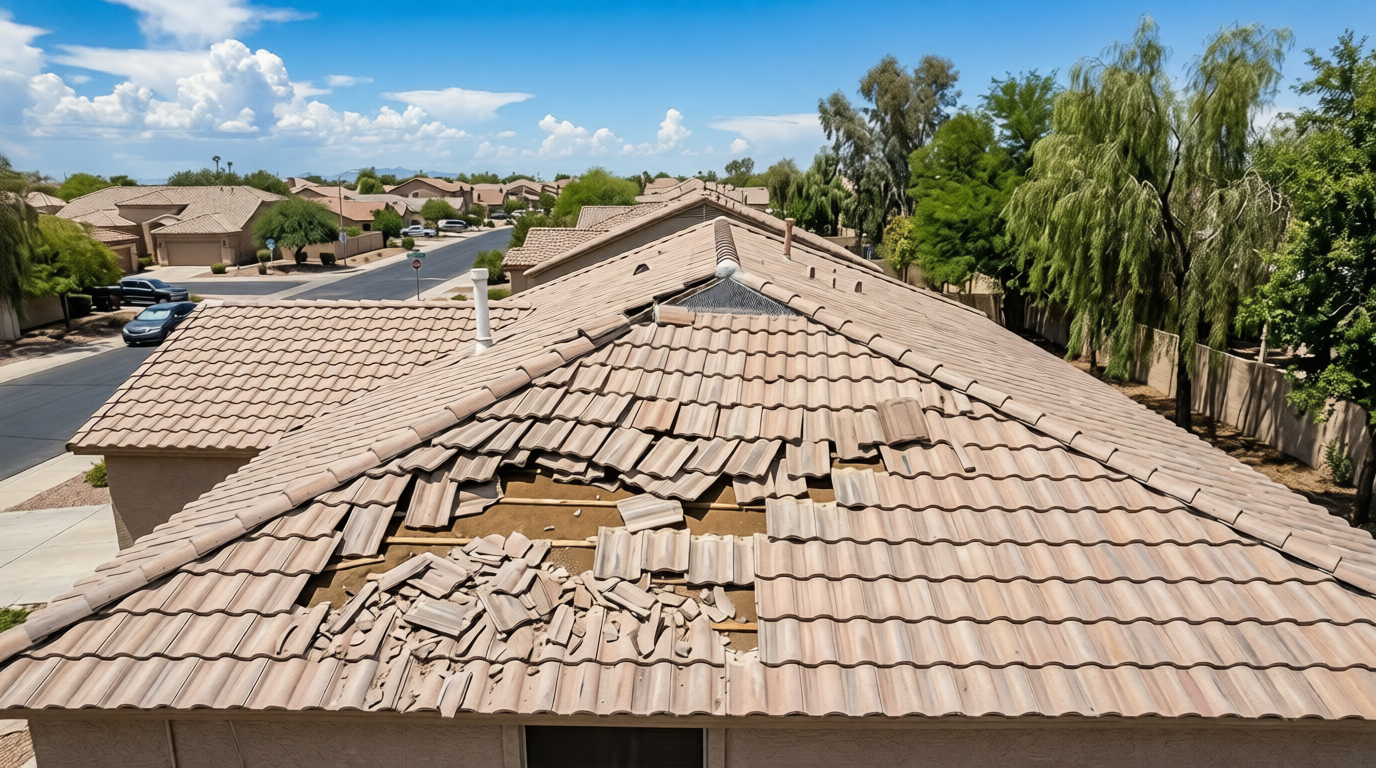 Completed roof in Carefree AZ