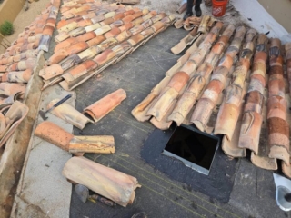 sandcast tile roof replacement